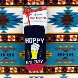 Airplus Hoppy Holiday Socks Aloe Infused Ultra Comfort Womens Size‎ 5-11
